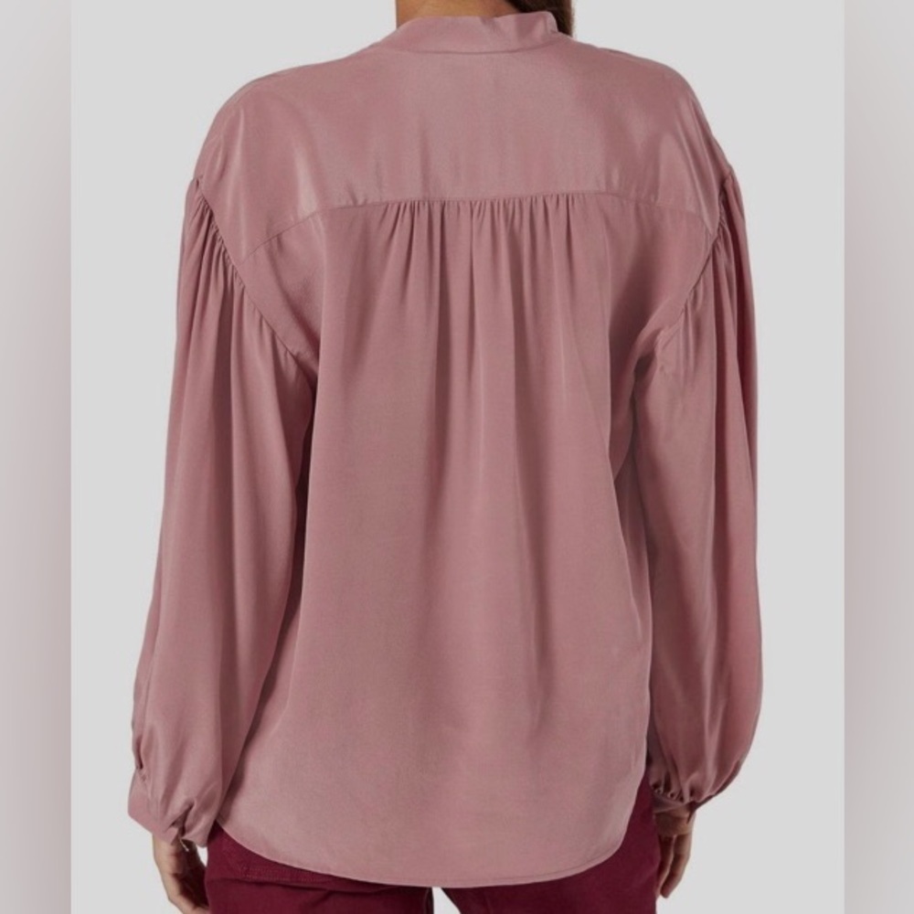 Joie Dusty Rose V-Neck Long-Sleeve Blouse - Picture 3 of 13